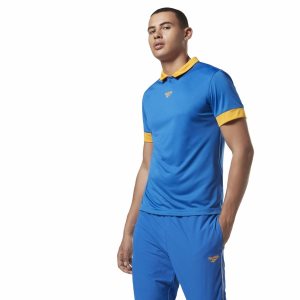 Bluza Męskie Reebok Classic Football Polo Głęboka Niebieskie PL 70JKELF